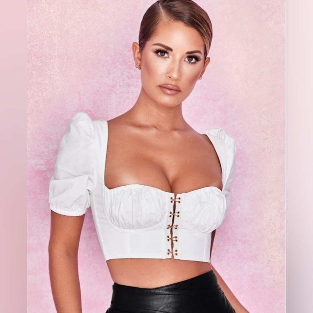 NEW White Square Neck Bustier Crop Top